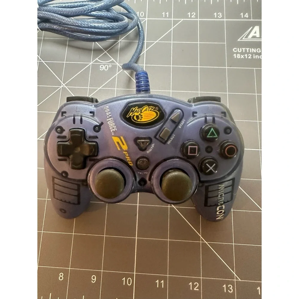 Ps2 Wired Controller Microcon Mad Catz Pro 2 Blue PlayStation 2 Ps2